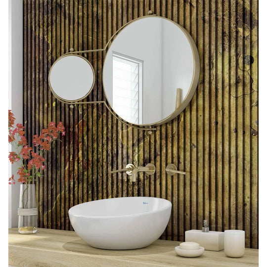 Shower Panel Gold Concrete Slat Effect - alternate view