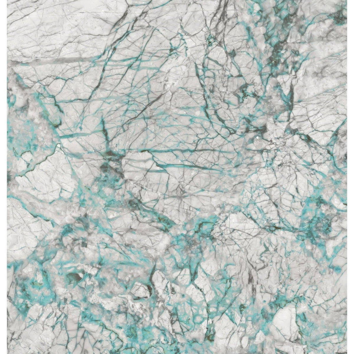 A shower panel green marble with a sleek white marble surface featuring intricate teal and gray veining patterns