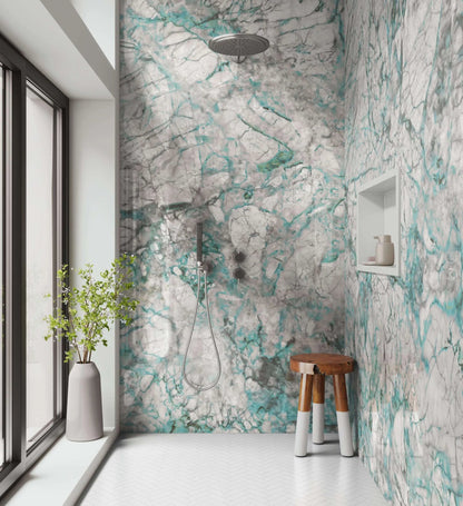 Shower Panel Green Marble