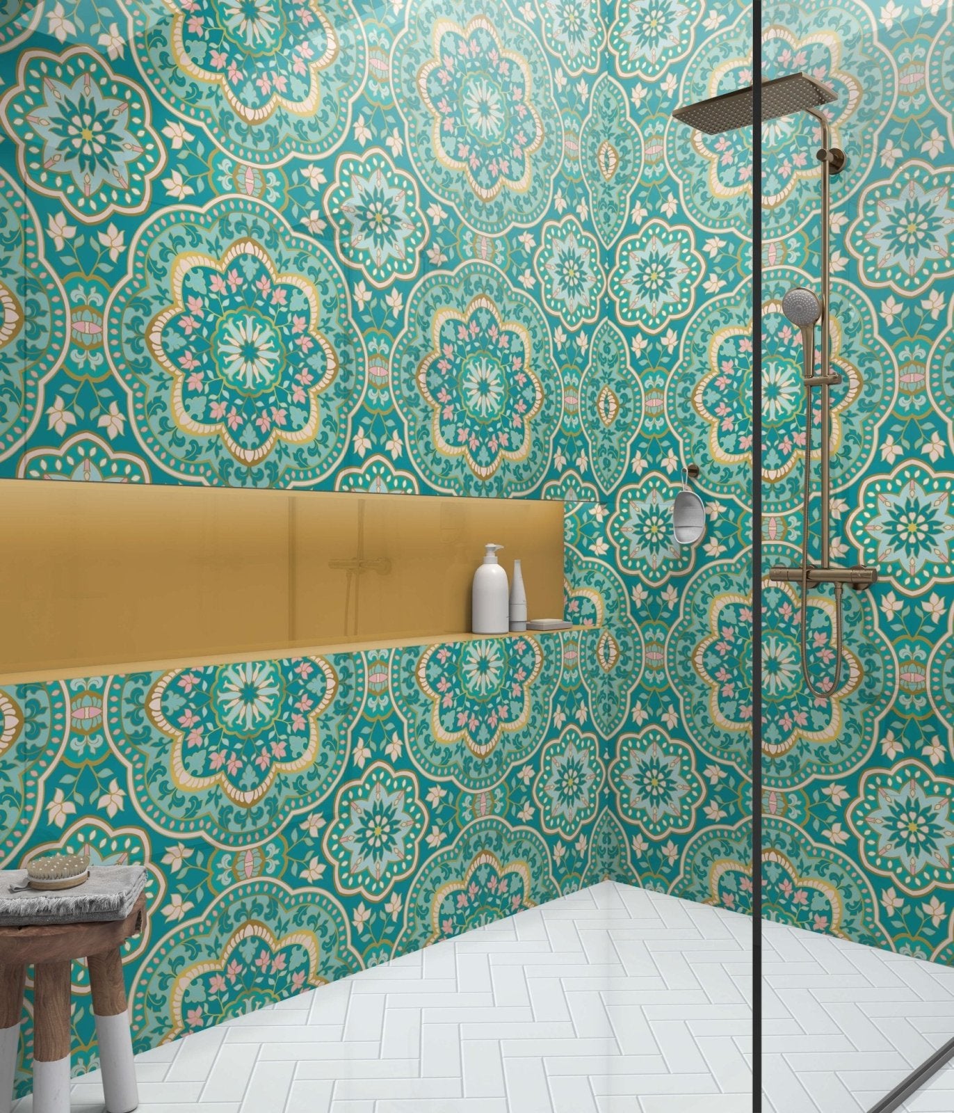 Shower Panel Indian Floral Manadala