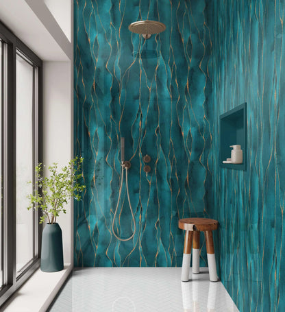 Shower Panel Kintsugi Turquoise