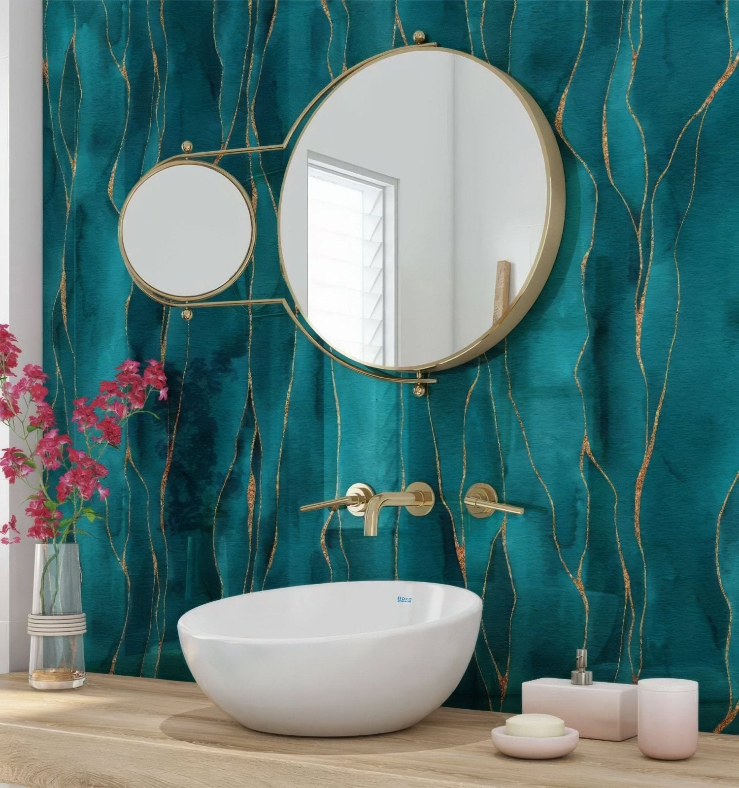 Shower Panel Kintsugi Turquoise