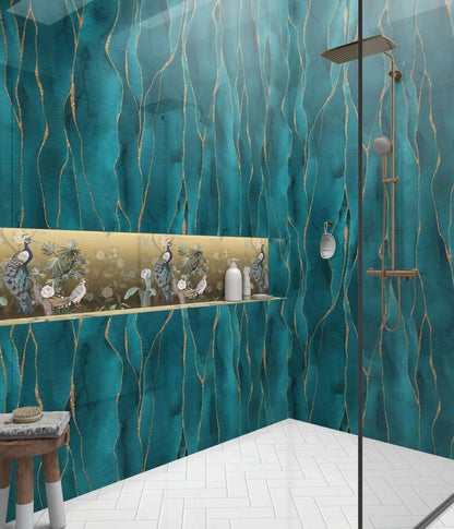 Shower Panel Kintsugi Turquoise