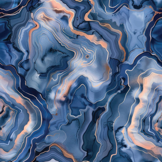 Shower Panel Marble Alcohol Ink in Blue - alternate view