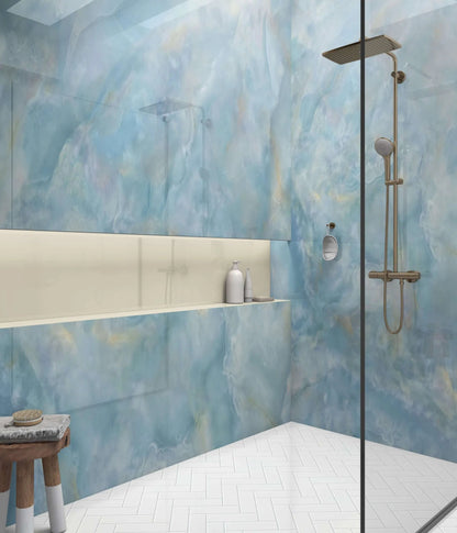 Shower Panel Onyx Crystal Carte D’Or Blue