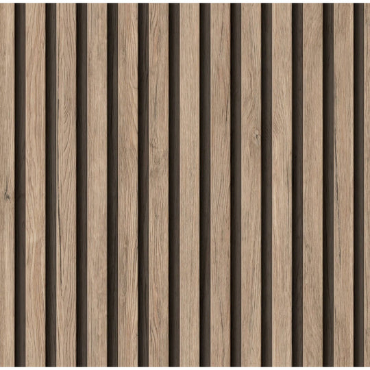 Shower Panel Pale Walnut Acoustic Slatted - alternate view
