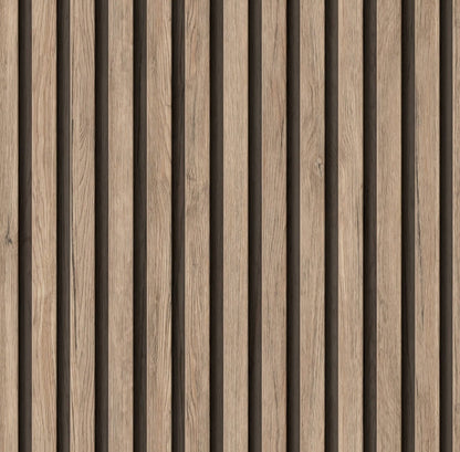 Shower Panel Pale Walnut Acoustic Slatted