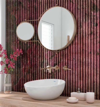 Shower Panel Pink Concrete Slat Wall