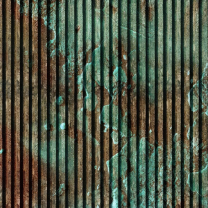 Shower Panel Turquoise Concrete Slat Wall