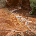 Sicilia porcelain brushed brown and beige marble effect floor tiles with natural veined pattern for elegant interiors