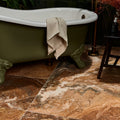 Sicilia Porcelain Brushed brown and gold marble-effect tile
