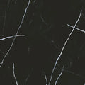 Black marble surface with striking white veining in siena 1815 negro polished tile