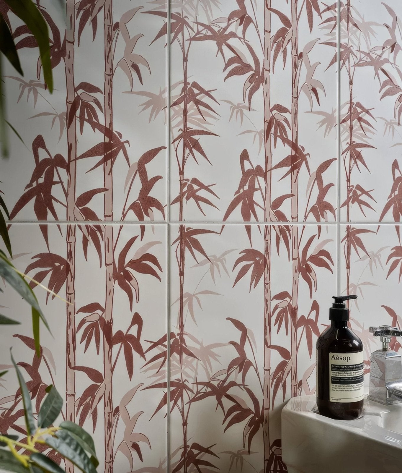 Silk Screen Ceramic Lantau Bamboo Chocolate