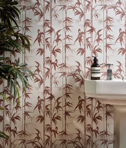 Silk Screen Ceramic Lantau Bamboo Chocolate