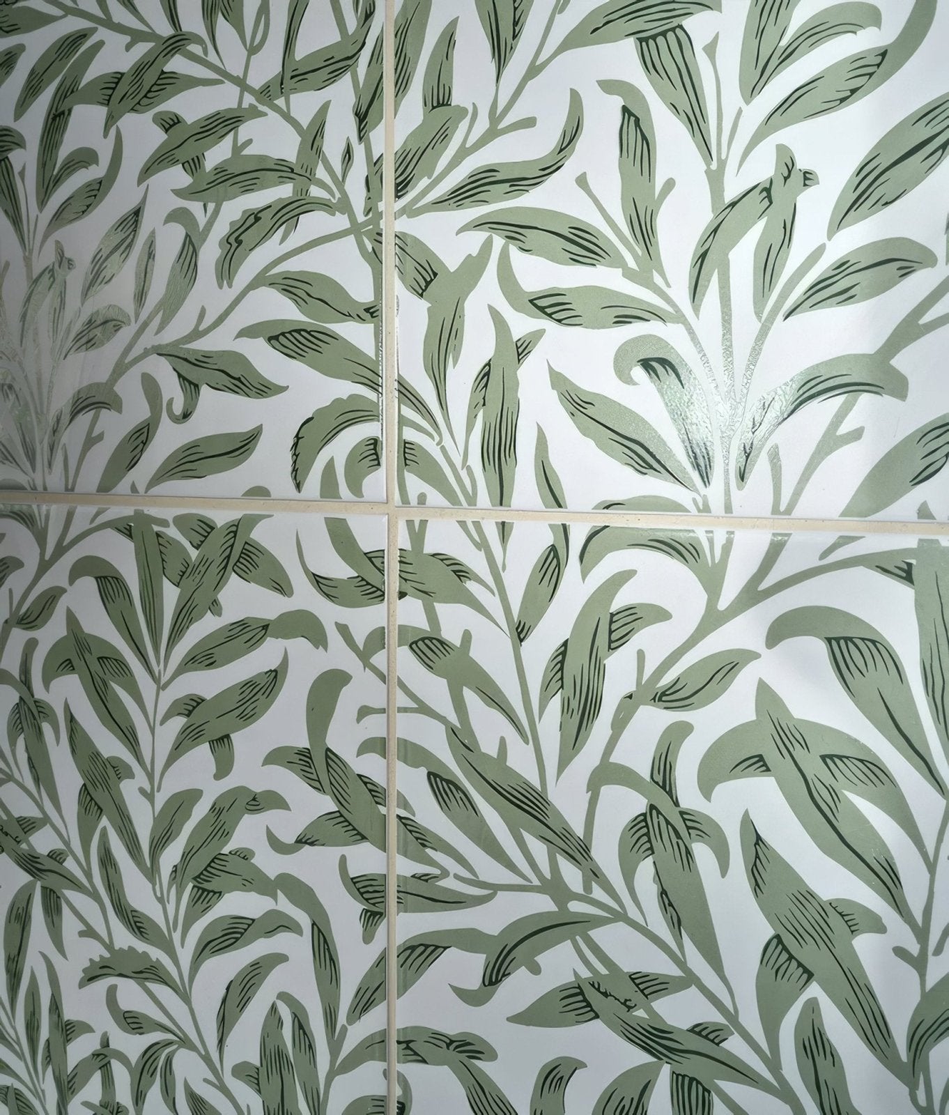 Silk Screen Ceramic Willow Cottage Spring Leaf