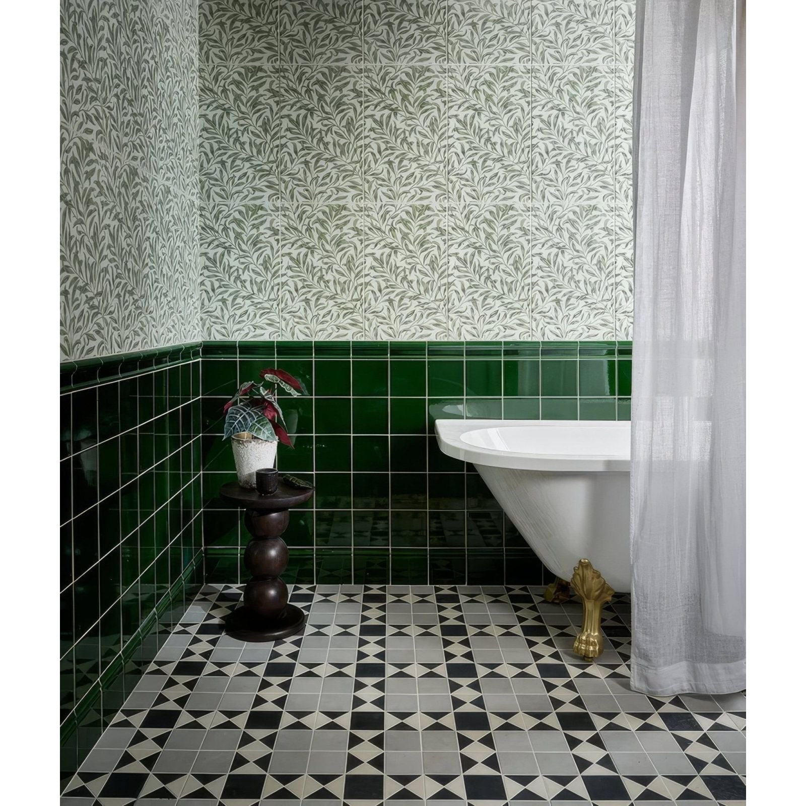 Silk Screen Ceramic Willow Cottage Spring Leaf