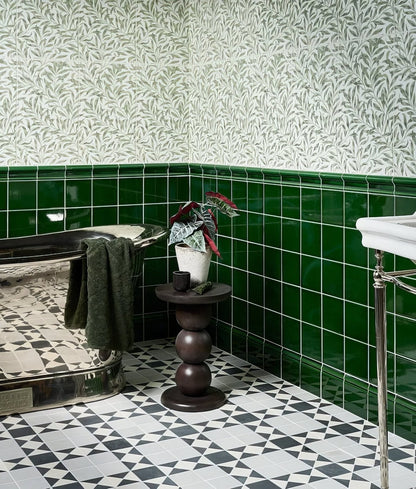 Silk Screen Ceramic Willow Cottage Spring Leaf