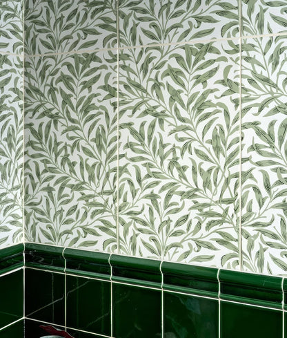 Silk Screen Ceramic Willow Cottage Spring Leaf