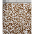 White ceramic tiles with a repeating pattern of brown stylized leafy branches silk screen ceramic willow cottage tobacco