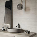 Lapis Light Grey Matt 29.8 x 59.8cm ceramic stone effect tile room setting