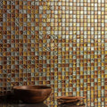 Silmaril Mosaic gold, copper and silver embossed mosaic with a dark wooden bowl
