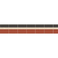 Simple border 3 decorative mosaic tile border with alternating dark gray beige and terracotta rectangular tiles