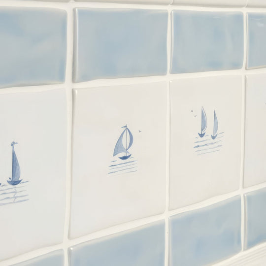 Sky Blue Half Tile