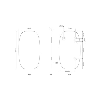 Slim Barrel Mirror 45x80cm - Origins Living, view 8