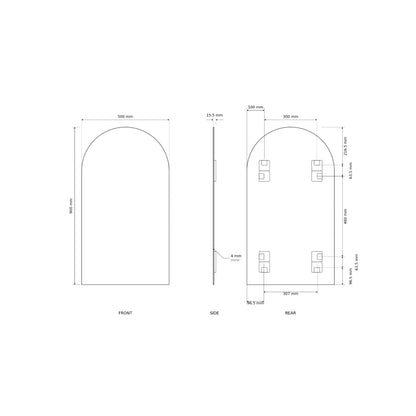 Slim Arch Mirror 50x90cm - Origins Living, view 9