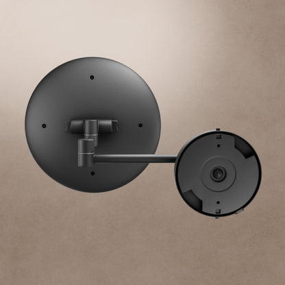 Sloane Round LED Magnifying Mirror in Black - Origins Living, view 9