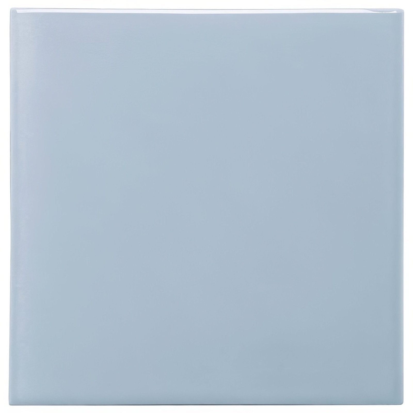 Snape field tile smooth square ceramic tile with a soft matte light blue finish for wall and floor use