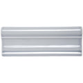 Gray ceramic tile snape hampton with a glossy finish and three horizontal ridges for wall or floor use