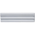 A sleek glossy white ceramic tile with a classic three ridge design from Snape Kensington