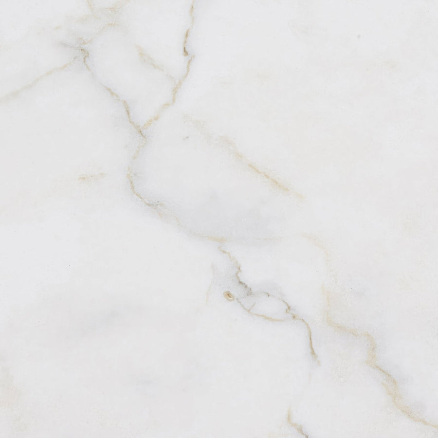 White marble surface with subtle gray veining in south beach 60 x 60cm townsend tile
