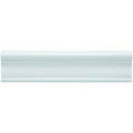 A sleek glossy white ceramic tile southwold clarence with a smooth curved profile and subtle horizontal ridges
