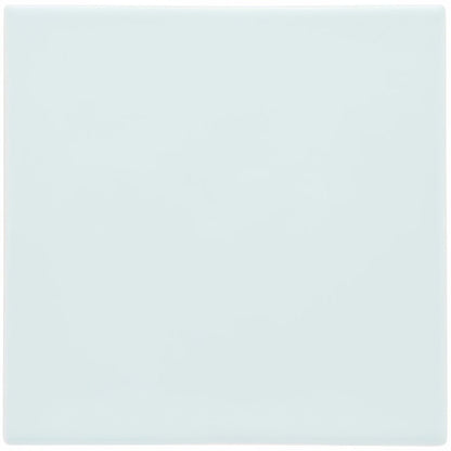 A smooth square ceramic tile with a soft pale blue glaze from the Southwold Field Tile collection