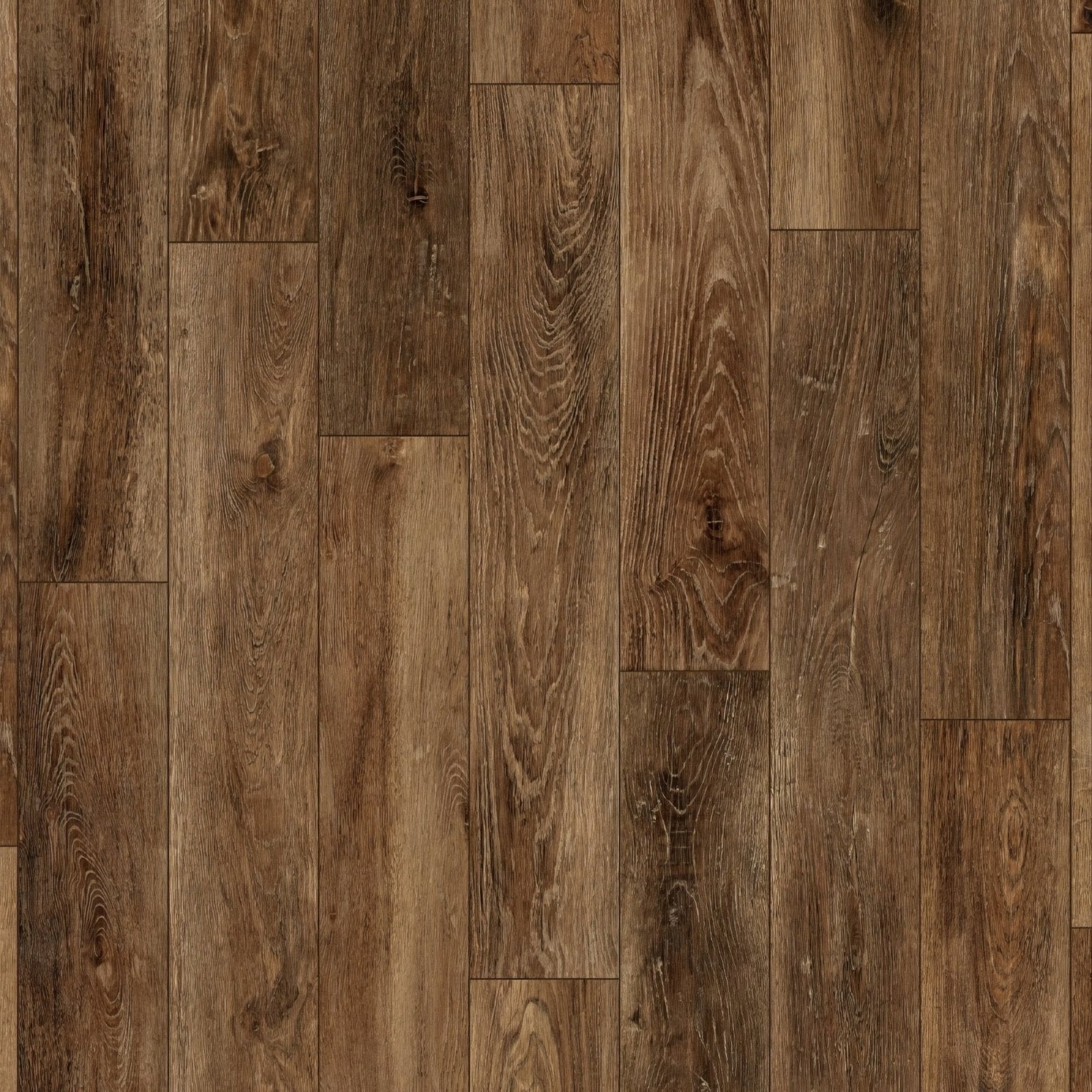 Southwold walnut herringbone dark brown wood plank flooring with realistic grain pattern and subtle tone variations