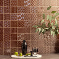 Spirit Copper Mosaic copper embossed metal mosaic with a black cocktail shaker