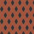 St Andrews black and red diamond patterned tile flooring featuring a bold red and black design