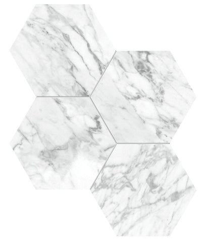 Statuarietto Honed Hexagon Mosaic