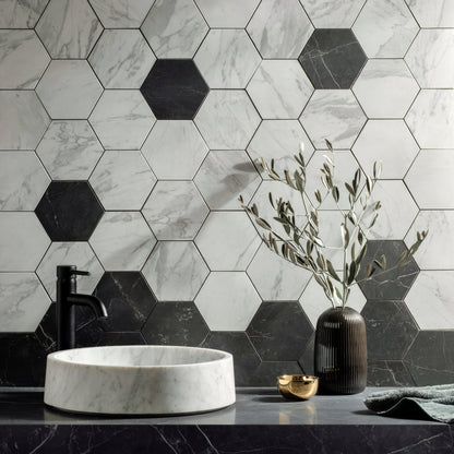 Statuarietto Honed Hexagon Mosaic