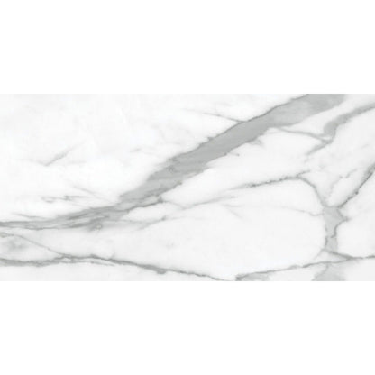 White marble tile statuaria nuovo 120x60cm with elegant gray veining for luxurious interior applications