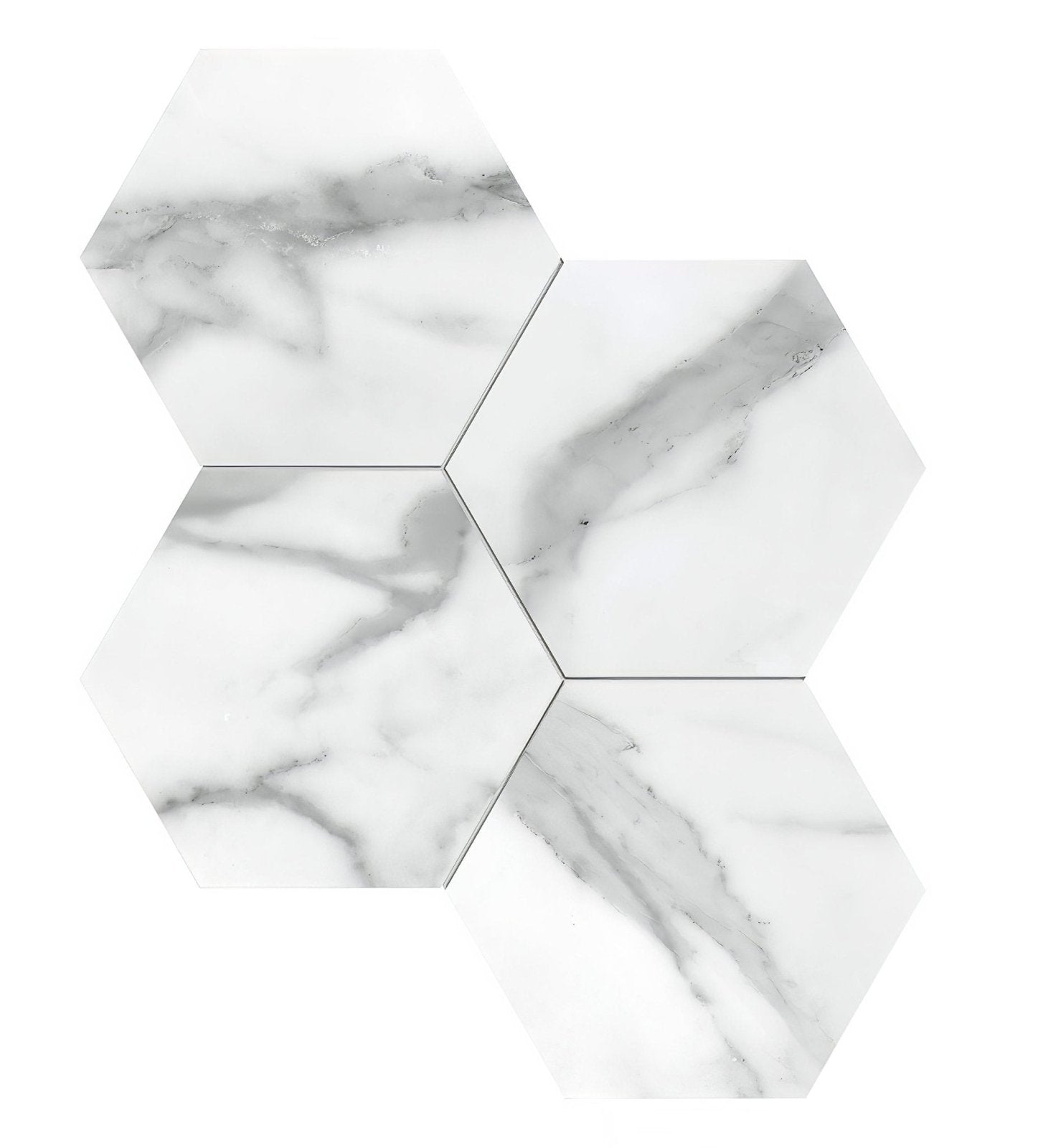 Statuario Nuovo Honed Hexagon Mosaic