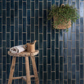Stone Glaze Ceramic Atlantic Gloss Brick dark blue glazed brick tiles