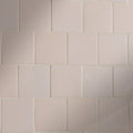 White square stone glaze ceramic chalkstone matt tiles with subtle texture and clean uniform grout lines