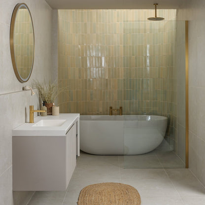 Stone Glaze Ceramic Chambray Gloss Brick - Hyperion Tiles