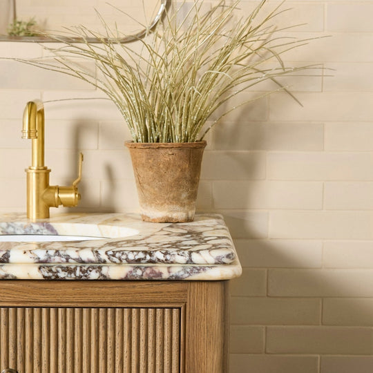 Stone Glaze Ceramic Linen Gloss Brick - alternate view