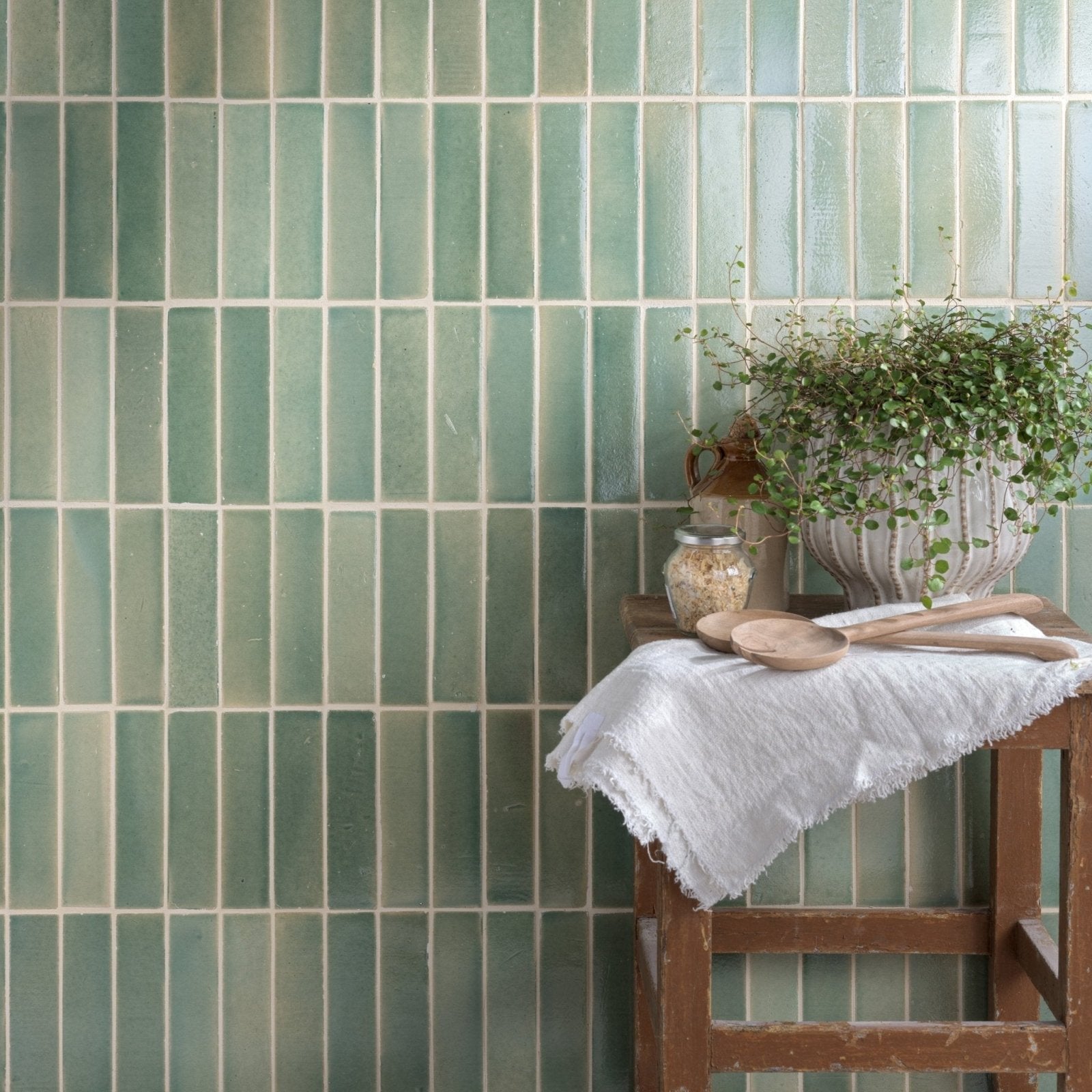 Stone Glaze Ceramic Menthol Gloss Brick