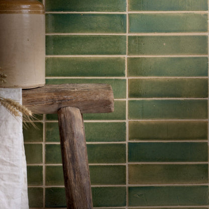 Stone Glaze Ceramic Olive Leaf Gloss Brick