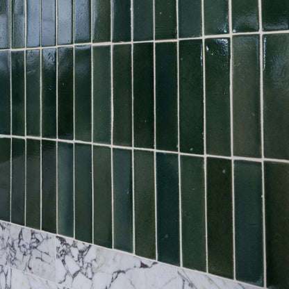 Stone Glaze Ceramic Petrol Green Gloss Brick